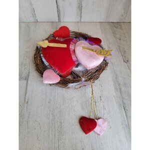 Vintage fiber‎ optic valentine heart wreath light up home decor